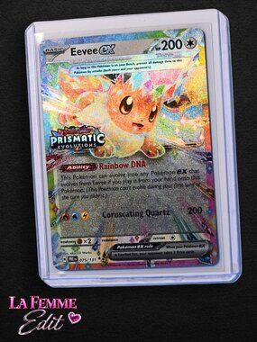 Pokemon Card Eevee EX 075/131 Double Rare Holo Prismatic Evolutions Stamped